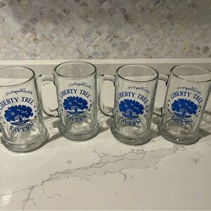 Disney collectible Liberty Tree Tavern Glass Mugs - Set of 4